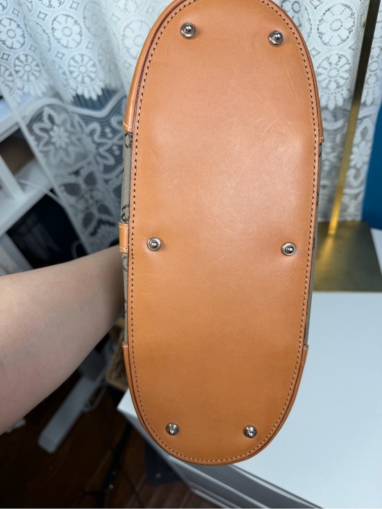 Dooney & Bourke Signature monogram logo hobo 10 in L-top,12.5 L-bottom x